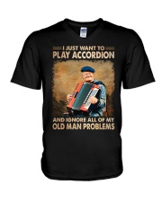 Accordion - Old Man Problem V-Neck T-Shirt tile