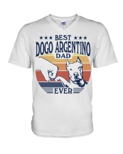 Best Dad Ever Dogo Argentino V-Neck T-Shirt tile