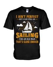 Sailing I Ain't Perfect V-Neck T-Shirt tile