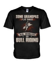 Some Grandpas Play Bingo - Bull Riding V-Neck T-Shirt tile