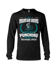 Punching People Is Frowned Upon Mountain Biking Long Sleeve Tee tile