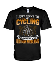 Cycling - Old Man Problems V-Neck T-Shirt tile