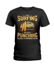Surfing - Punching Ladies T-Shirt tile