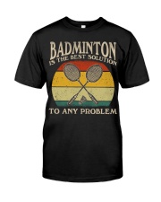 The Best Solution - Badminton Premium Fit Mens Tee tile