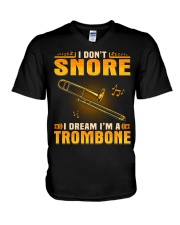 Trombone - I Don't Snore V-Neck T-Shirt tile