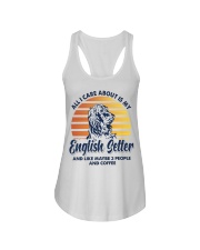 All I Care About English Setter Ladies Flowy Tank tile