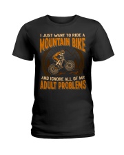 Mountain Biking - Adult Problems Ladies T-Shirt tile