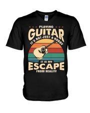 Not Just A Hobby Guitar V-Neck T-Shirt tile
