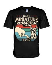 Best Dad Ever - Miniature Pinscher V-Neck T-Shirt tile