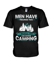Men Have Feelings - Camping V-Neck T-Shirt tile