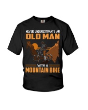 Mountain Biking - Underestimate Old Man Youth T-Shirt tile