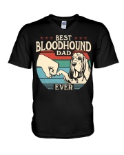 Best Dad Ever - Bloodhound V-Neck T-Shirt tile