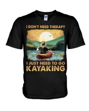 Kayaking - Therapy V-Neck T-Shirt tile