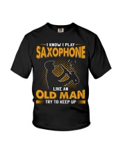 Saxophone Like An Old Man Youth T-Shirt tile