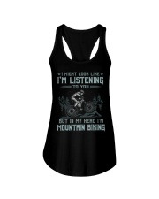 Mountain Biking - Look Like Listening Ladies Flowy Tank tile