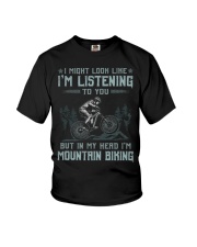 Mountain Biking - Look Like Listening Youth T-Shirt tile