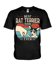 Best Dad Ever - Rat Terrier V-Neck T-Shirt tile