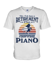 Have Retirement Plan Piano V-Neck T-Shirt tile