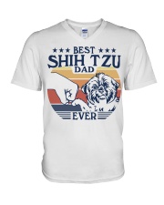 Best Dad Ever Shih Tzu V-Neck T-Shirt tile