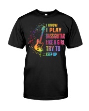 Like A Girl - Bass Guitar Premium Fit Mens Tee tile