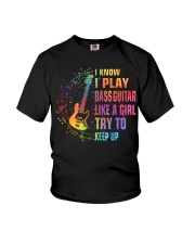 Like A Girl - Bass Guitar Youth T-Shirt tile