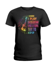 Like A Girl - Bass Guitar Ladies T-Shirt front
