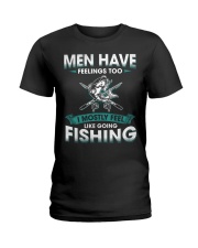 Men Have Feelings - Fishing Ladies T-Shirt tile