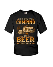 Camping - Involves Beer Youth T-Shirt tile