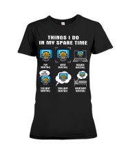 Spare Time Basketball Premium Fit Ladies Tee tile