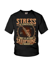 Saxophone - Stress Youth T-Shirt tile