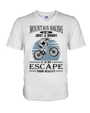Not Just A Hobby - Mountain Biking V-Neck T-Shirt tile