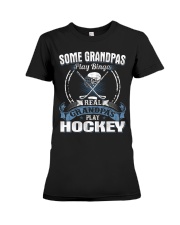 Some Grandpas Play Bingo - Ice Hockey Premium Fit Ladies Tee tile