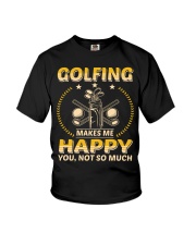 Golfing Makes Me Happy Youth T-Shirt tile