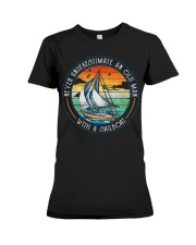Sailing - Underestimate Old Man Premium Fit Ladies Tee tile