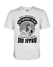 Retirement Plan Jiu Jitsu V-Neck T-Shirt tile