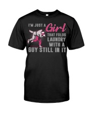 Jiu Jitsu - Girl Folds Laundry Premium Fit Mens Tee tile