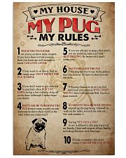 My House My Rule Pug 11x17 Poster front