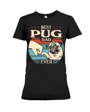 Best Dad Ever - Pug Premium Fit Ladies Tee tile