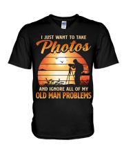 Photography - Old man problems V-Neck T-Shirt tile