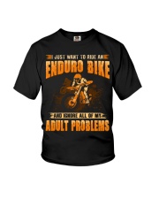 Enduro Bike - Adult Problems Youth T-Shirt tile
