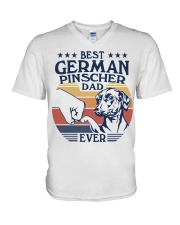 Best Dad Ever German Pinscher V-Neck T-Shirt tile