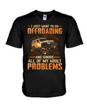 Offroading - Adult Problems V-Neck T-Shirt tile