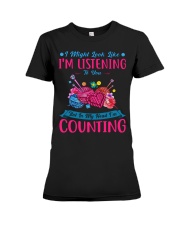 Knitting - In My Head Premium Fit Ladies Tee tile