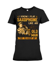 Saxophone - Try To Keep Up Premium Fit Ladies Tee tile