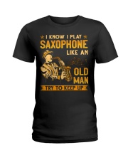 Saxophone - Try To Keep Up Ladies T-Shirt tile