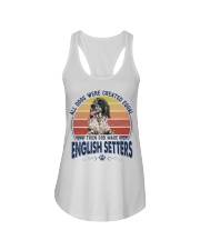 Dog Created Equal - English Setter Ladies Flowy Tank tile