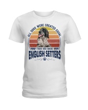 Dog Created Equal - English Setter Ladies T-Shirt tile