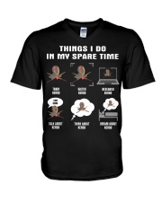 Spare Time Kendo V-Neck T-Shirt tile