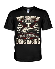Some Grandpas Drag Racing V-Neck T-Shirt tile