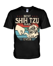 Best Dad Ever - Shih Tzu V-Neck T-Shirt tile
